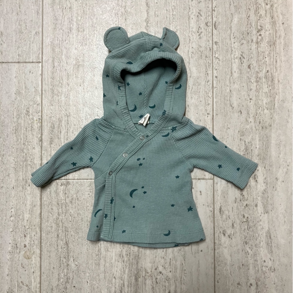 kate quinn Teal Long Sleeve Hoodie with Bear Ears